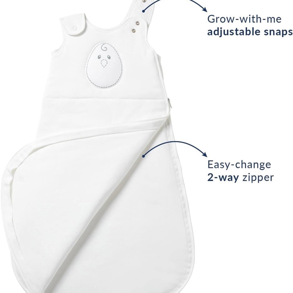 Nested Bean Zen Sack , winter, Tog 2.5  in white (0-6 months)